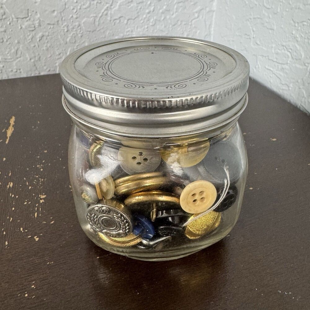 Ball Jar Full Of Buttons